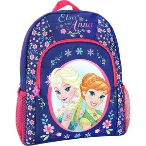 🆕 Disney Frozen One Size Blue Girls Anna And Elsa School Backpack